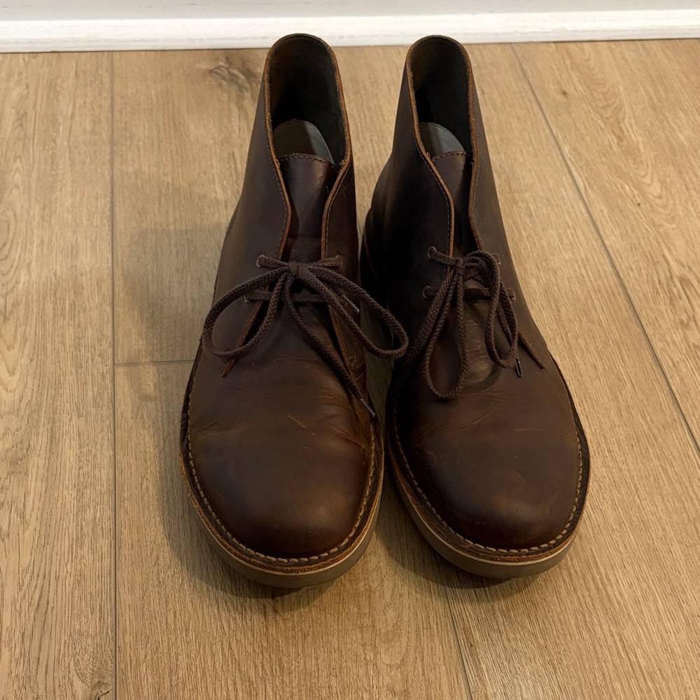 Clark’s Men's Desert Brown Leather Boots, Size 12. Like New, never worn